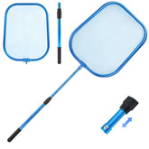 OSAMEDA 36 inch Pool Skimmer Net front view with metal blue finish