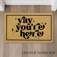 OSLYSOF Funny Welcome Door Mat side view showcasing thickness
