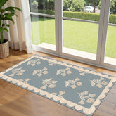 Othilic Floral Door Mat 2x4.3 Ft front view with floral design