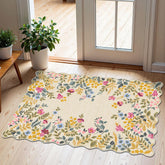 Othilic Floral Entry Rug 2' x 3' beige with floral design