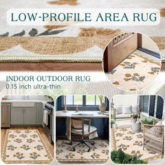 Othilic Floral Rug in living room setting
