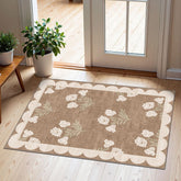 Othilic Front Door Mat 2'x3' with floral design front view