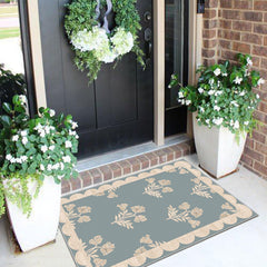 Othilic Front Door Mat showing non-slip rubber backing