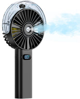 Otlonpe Handheld Misting Fan, black model front view