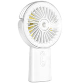 Otlonpe Handheld Misting Fan front view, white, with mist function
