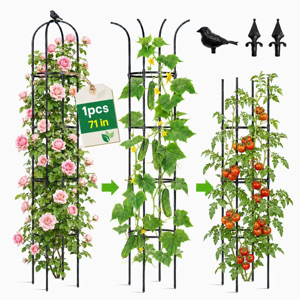 OTOSUNNY 6.3 ft garden obelisk trellis front view