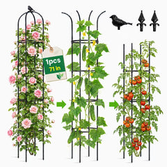 OTOSUNNY 6.3 ft garden obelisk trellis front view