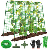 OTOSUNNY Cucumber Trellis 50x48 inch green model front view