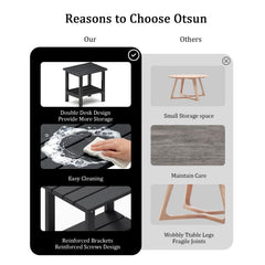 OTSUN Adirondack Outdoor Side Table assembly instructions included