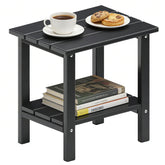 OTSUN Adirondack Outdoor Side Table front view, black color