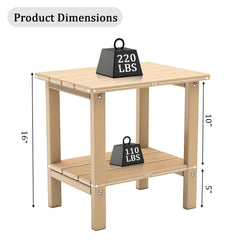 OTSUN Adirondack Side Table showing two-tier storage design