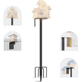 Ottsuls Bird Feeder Pole Kit 76 Inch with wooden board and 5-prong base