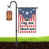Ottsuls Garden Flag Stand, 60-inch black metal holder