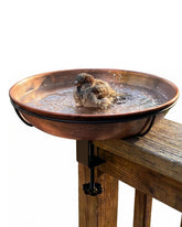 OUISJYER Deck Mounted Bird Bath with Copper finish and removable bowl