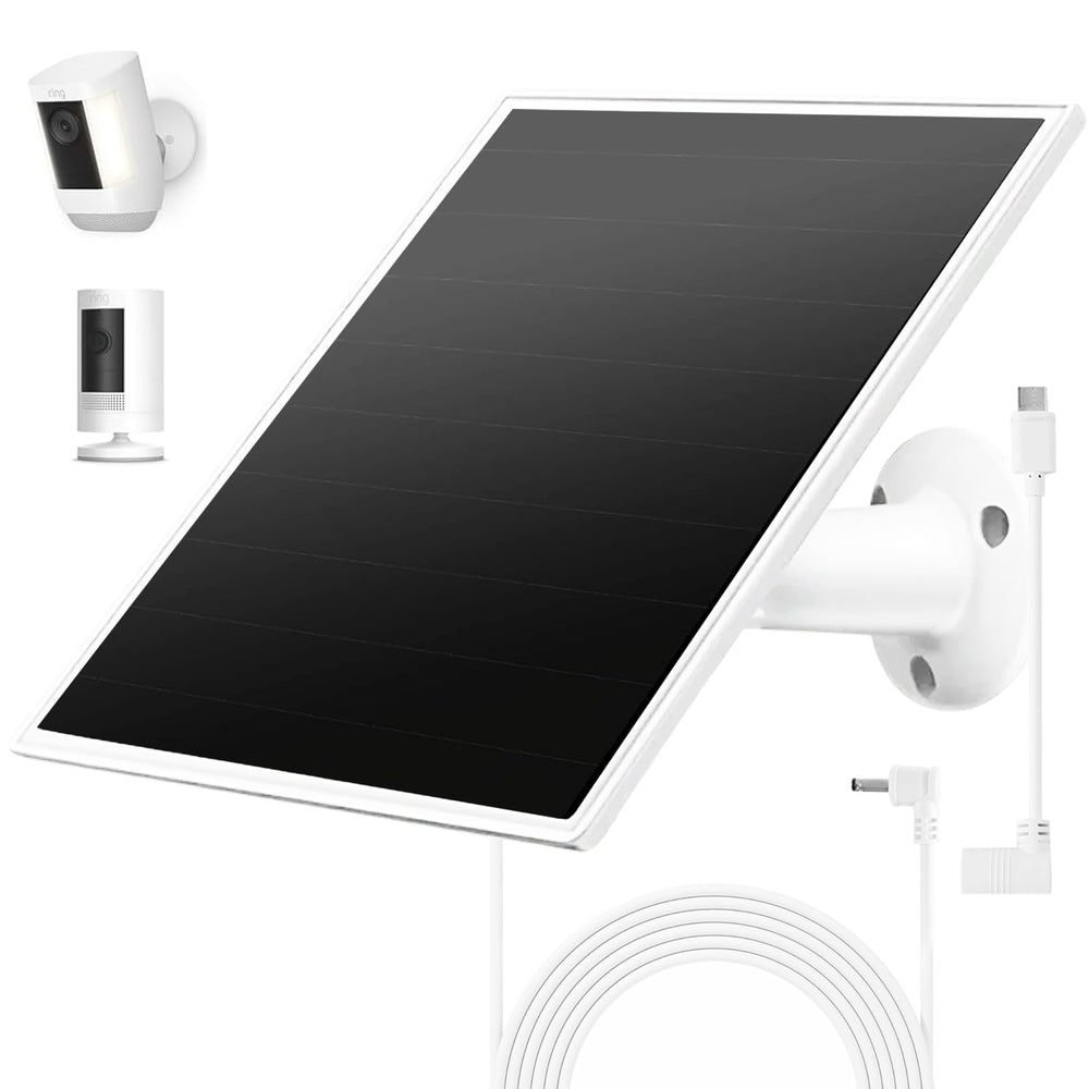 OuOudoit Solar Panel Charger for Ring Camera front view
