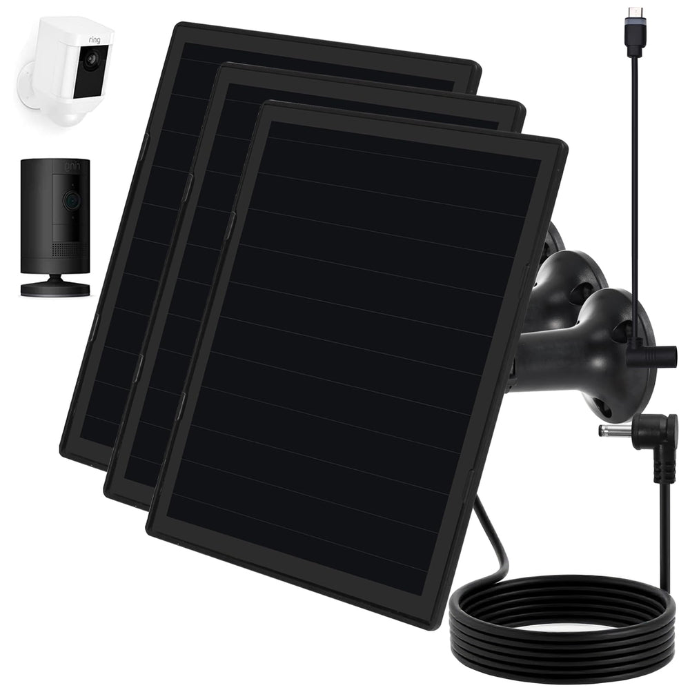 OuOudoit Solar Panel Charger for Ring Camera, front view