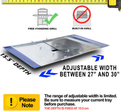 Outdoor Bazaar grease tray assembled with custom grease cup included