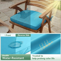 Outdoor chair cushions on a garden chair