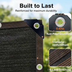 Outdoor installation of LCYFBE Shade Cloth on a patio