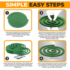 Outdoor setting with PRO mosquito coils on a patio