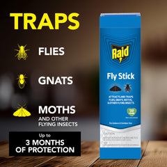 Outdoor use of Raid Fly Stick in a patio area