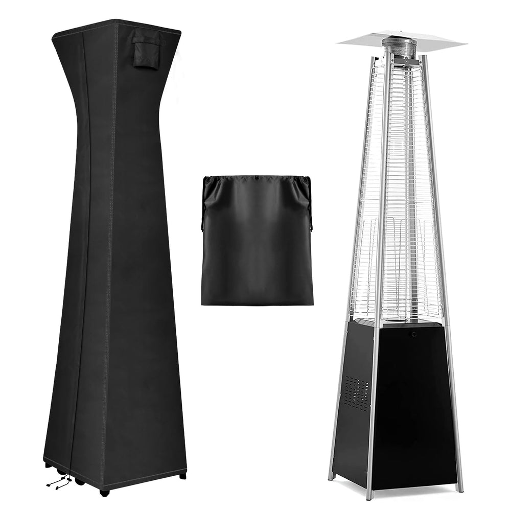 OutdoorLines patio heater cover front view with zipper