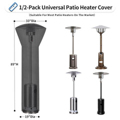 OutdoorLines Patio Heater Cover showing durable zipper closure