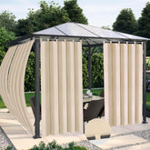 OutdoorLines Waterproof Outdoor Curtains Beige front view