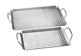 Outset Stainless Steel Grill Topper Grid Set, 11" x 7" and 11" x 17"