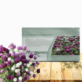 Outsidepride Mixed Gomphrena Seeds packet front view with vibrant flower images