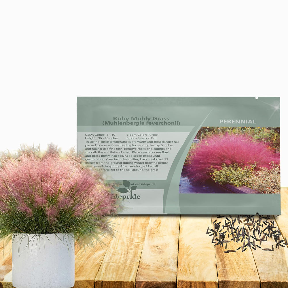 Outsidepride Ruby Muhly Grass Seeds package front view