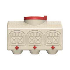 OverEZ Chicken Waterer 12 Gallon beige and red model front view