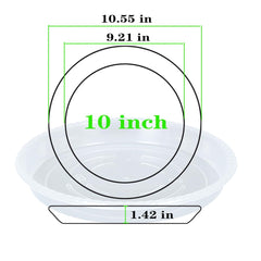 OVZILKI 10 inch plant saucer stacked for storage