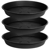 OVZILKI 16 inch plant saucer tray front view, black