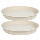 OVZILKI 19 inch plant saucer tray beige front view