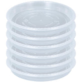 OVZILKI 8 inch clear plastic plant saucer front view