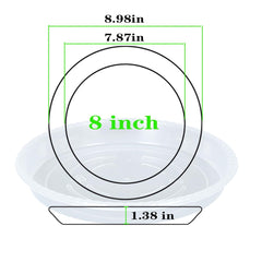 OVZILKI plant saucer 2 pack with clear design