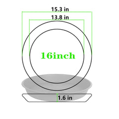 OVZILKI plant saucer tray side view with measurement