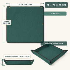 Owl Focus Repotting Mat with soil and plants during use