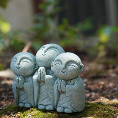 OwMell Jizo Monk Buddha Statue side view