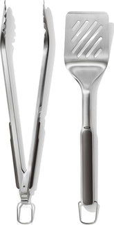OXO Grilling Turner front view with stainless steel finish