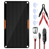 OYMSAE 10W Solar Panel front view with indicator lights