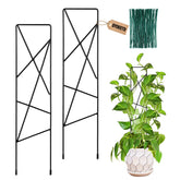 OYOEETD 17.5 inch metal plant trellis front view