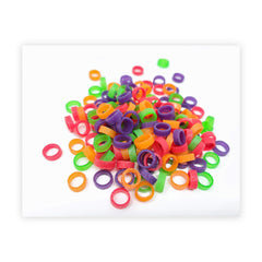 Pack of 100 Chicken Hill Baby Poultry Leg Bands in assorted colours