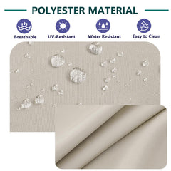 Pack of 2 FLYMEI Patio Cushion Covers in apricot