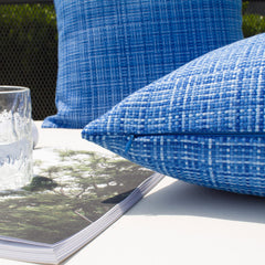 Pack of 2 K KEVIN TEXTILE Lumbar Pillow Covers in blue