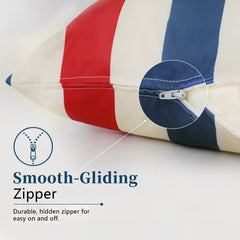 Pack of 2 outdoor waterproof striped pillow covers