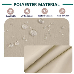 Pack of 4 FLYMEI patio cushion covers displayed flat