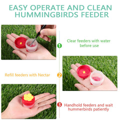 Pack of 4 Zopeal Hummingbird Hand Feeders