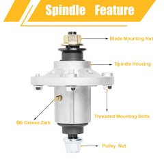 Package contents: 2 spindles, bolts, nuts